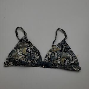 Shade & Shore Snakeprint Triangle Bikini Top Size L